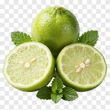 Fresh Lime And Mint Leaves PNG