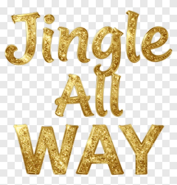 Jingle All The Way Text Design PNG