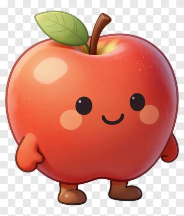 Cartoon Apple Character With Arms And Legs PNG