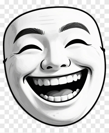 Happy Smiling Face Mask PNG