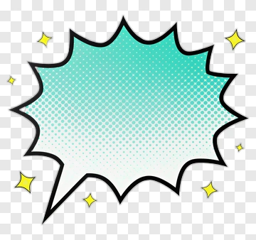 Comic Style Speech Bubble With Stars PNG