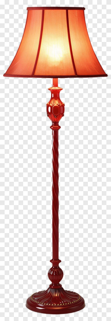 Elegant Red Floor Lamp PNG