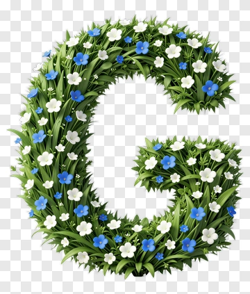 Floral Letter G PNG