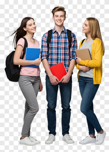 Group Of Students Holding Books PNG