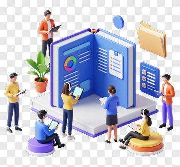 3D Business Team Collaborating On A Project PNG