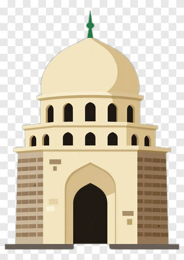 Illustration Of A Mosque With A Dome And Minaret PNG