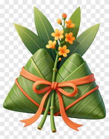 Colorful Rice Dumpling With Flowers PNG