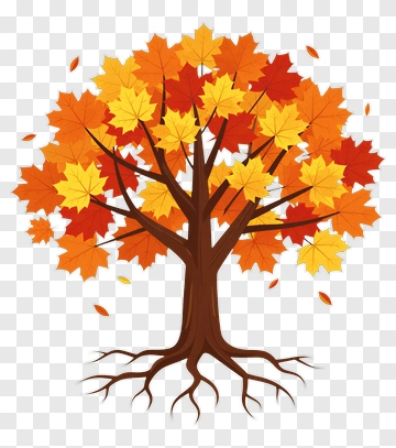 Colorful Autumn Tree PNG