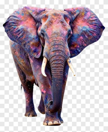 Colorful Elephant PNG