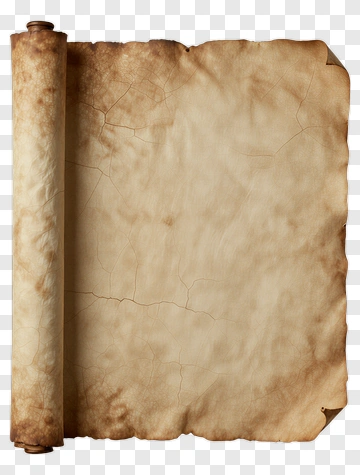 Old Scroll With Cracked Surface PNG