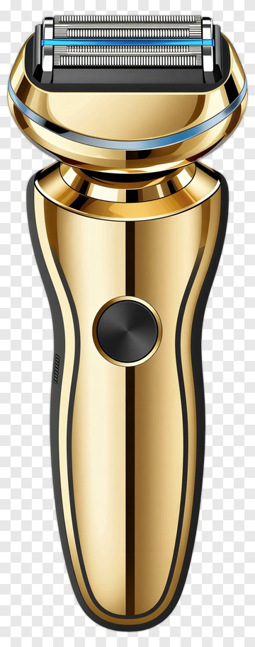 Gold Electric Razor PNG