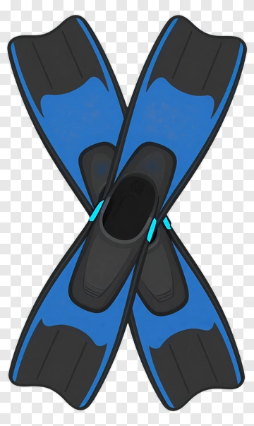 Blue Diving Fins PNG