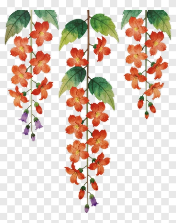 Colorful Floral Arrangement With Orange And Purple Flowers PNG