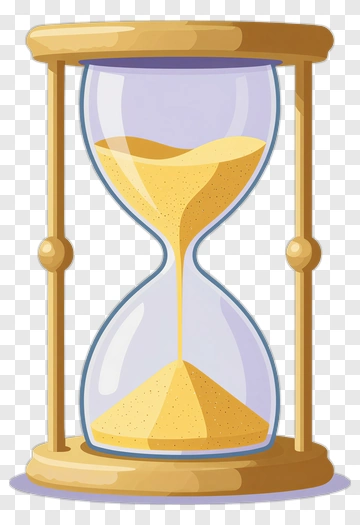 Cartoon Hourglass With Sand PNG