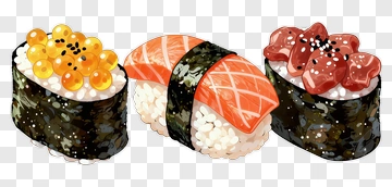 Colorful Sushi Rolls PNG