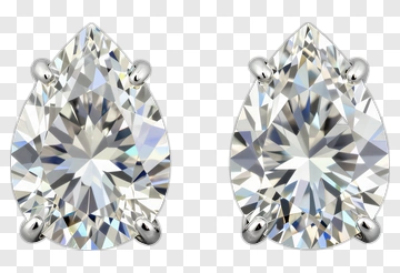 Pear-Shaped Diamond Earrings PNG