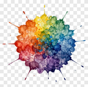 Colorful Watercolor Paint Splash PNG