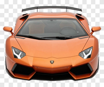 Orange Sports Car PNG