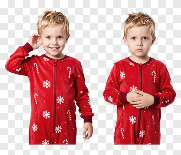 Happy Boy In Christmas Pajamas PNG