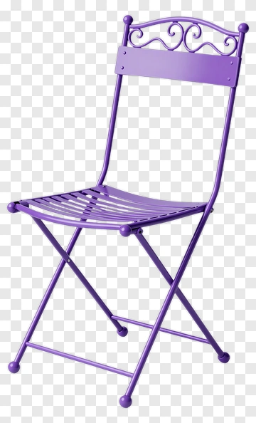 Purple Folding Chair PNG