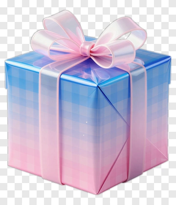 Colorful Gift Box With Ribbon PNG