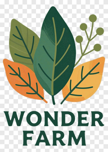 Wonder Farm Logo With Leaves PNG