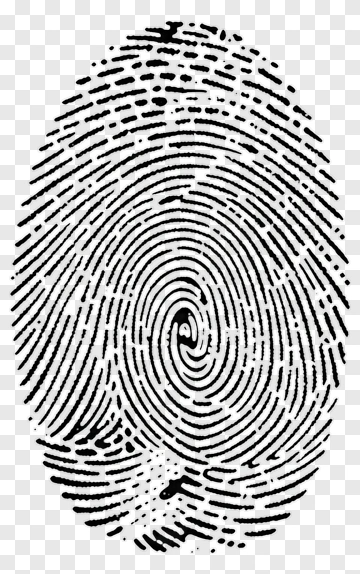 Black Fingerprint Illustration PNG