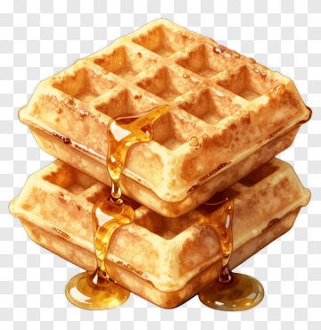 Stack Of Waffles With Syrup PNG