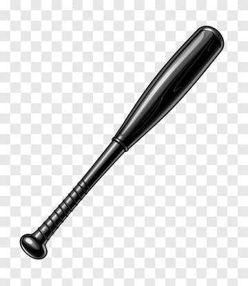 Black Baseball Bat PNG