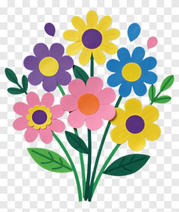 Colorful Flower Bouquet PNG