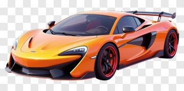 Orange Sports Car PNG