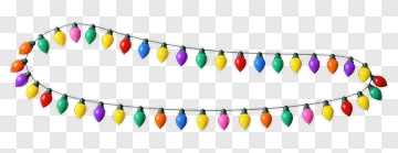 Colorful String Of Christmas Lights PNG
