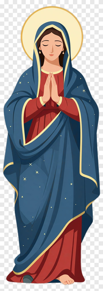 Praying Virgin Mary Figure PNG