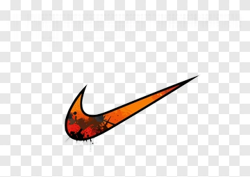 Nike Logo With Orange And Black Design PNG