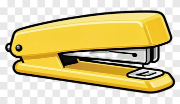 Yellow Stapler PNG