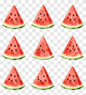 Watermelon Slices Pattern PNG