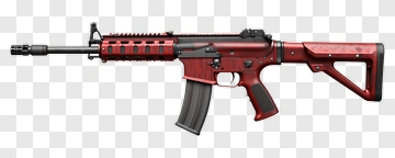 Red Assault Rifle PNG