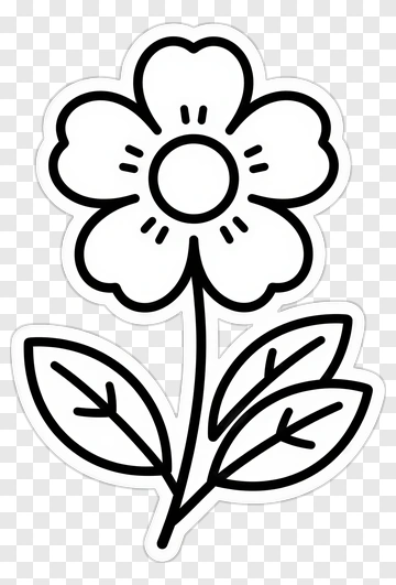 Simple Flower Illustration PNG