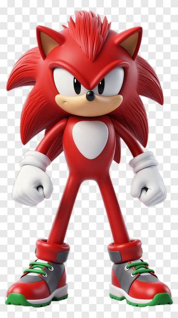 Red Cartoon Hedgehog Character PNG