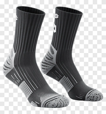 Black And Gray Athletic Socks PNG