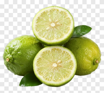 Fresh Limes With Slices PNG