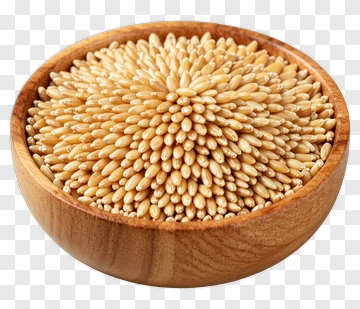 Wooden Bowl Filled With Sesame Seeds PNG