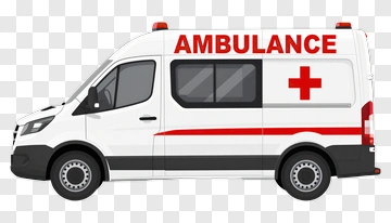 Ambulance Vehicle With Red Cross Symbol PNG