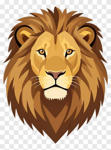 Cartoon Lion Head PNG