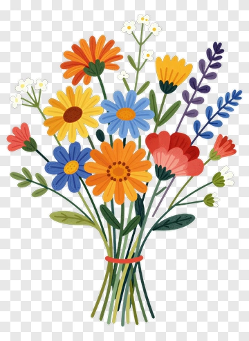 Colorful Flower Bouquet PNG