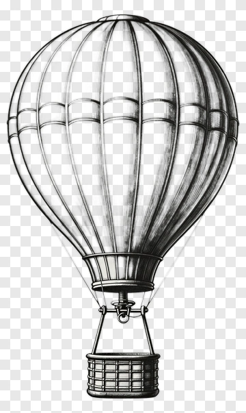 Vintage Hot Air Balloon PNG