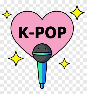 K-Pop Heart With Microphone PNG