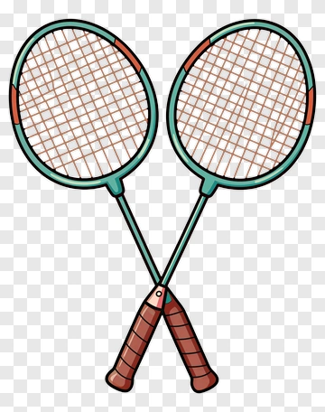 Badminton Rackets Crossed PNG