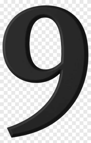Black Number Nine PNG