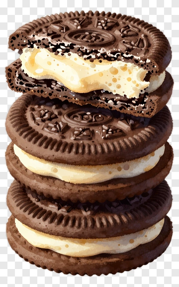 Stack Of Chocolate Sandwich Cookies PNG